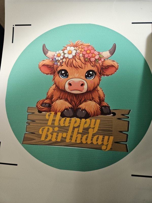 highland cow cake topper